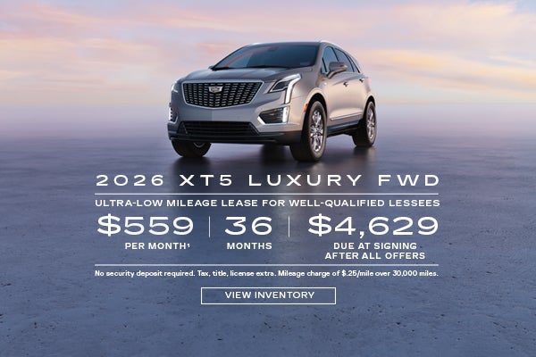 2026 XT5 LUXURY. Ultra low mileage lease for well-qualified lessees. $559 per month. 36 months.$ ...